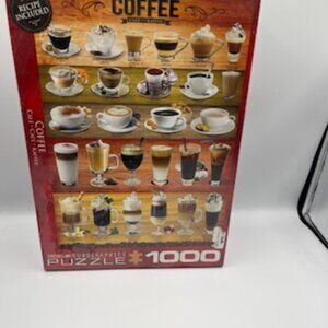NEW Coffee Jigsaw Puzzle 1000 Pieces 19 X 26” Euro Graphics Recycled Materials‎